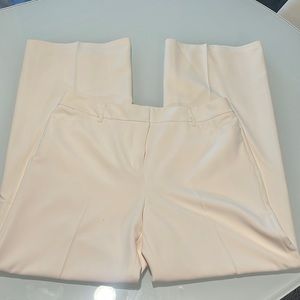 White House Black Market wide leg cream pants
